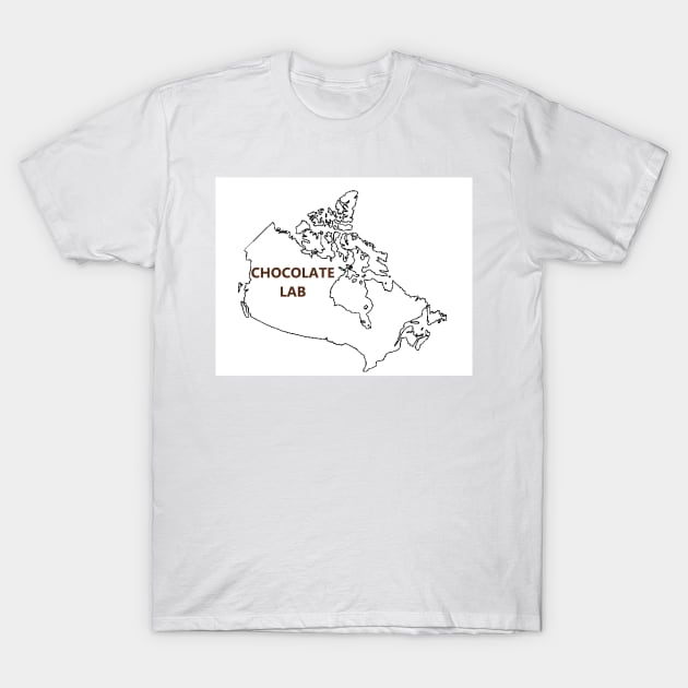 chocolate lab origin outline T-Shirt by Wanderingangel